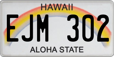 HI license plate EJM302