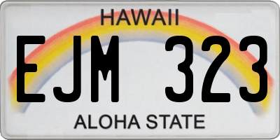 HI license plate EJM323
