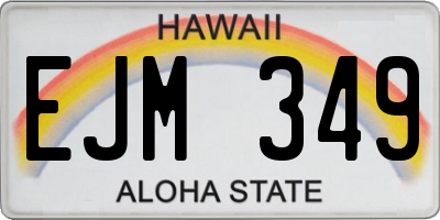 HI license plate EJM349