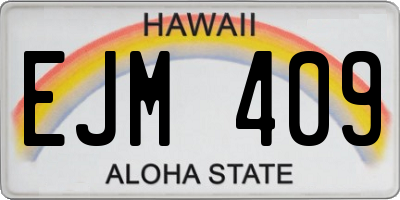 HI license plate EJM409