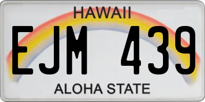 HI license plate EJM439