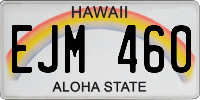 HI license plate EJM460