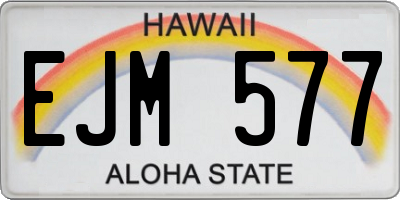 HI license plate EJM577