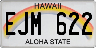 HI license plate EJM622