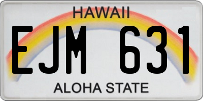 HI license plate EJM631