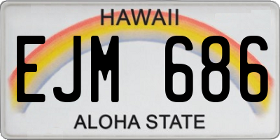 HI license plate EJM686
