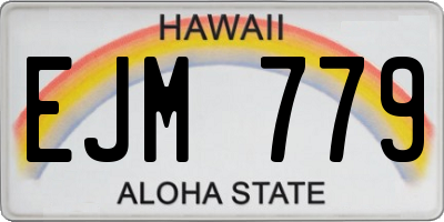 HI license plate EJM779