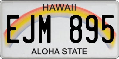 HI license plate EJM895