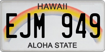 HI license plate EJM949
