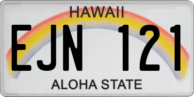 HI license plate EJN121