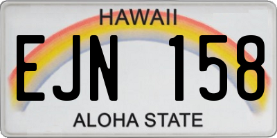 HI license plate EJN158