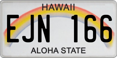 HI license plate EJN166