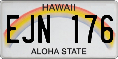 HI license plate EJN176