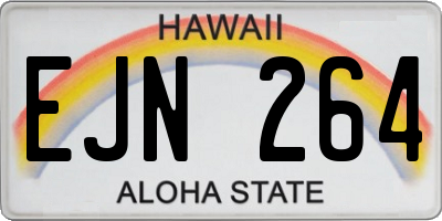 HI license plate EJN264