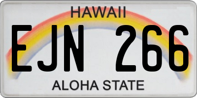 HI license plate EJN266