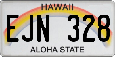 HI license plate EJN328