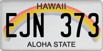 HI license plate EJN373