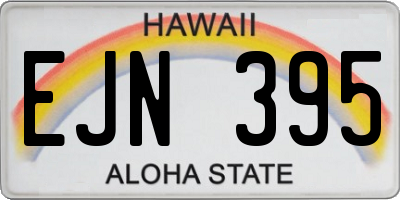 HI license plate EJN395