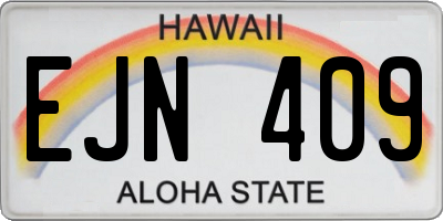 HI license plate EJN409