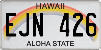 HI license plate EJN426