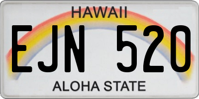 HI license plate EJN520