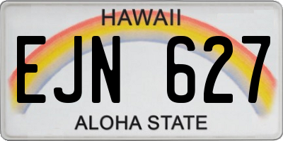 HI license plate EJN627