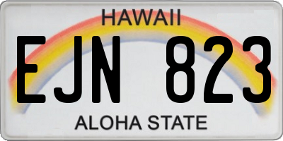 HI license plate EJN823
