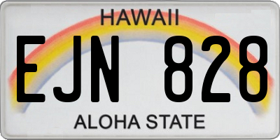 HI license plate EJN828