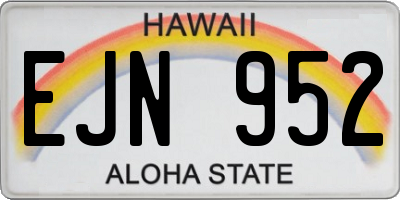 HI license plate EJN952