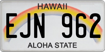 HI license plate EJN962