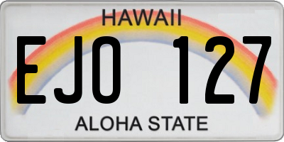 HI license plate EJO127