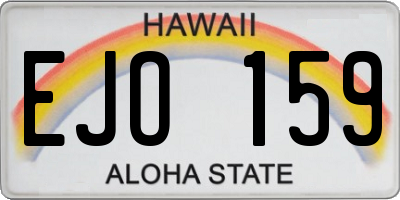 HI license plate EJO159