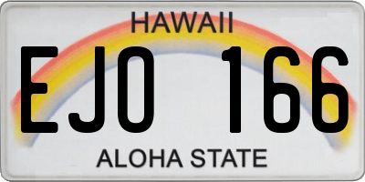 HI license plate EJO166