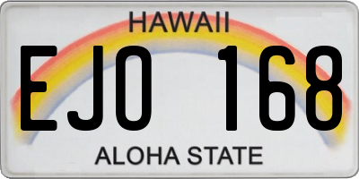 HI license plate EJO168