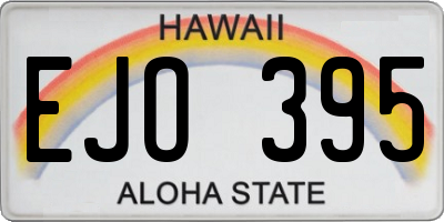 HI license plate EJO395