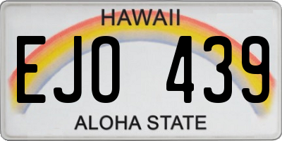 HI license plate EJO439