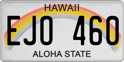 HI license plate EJO460