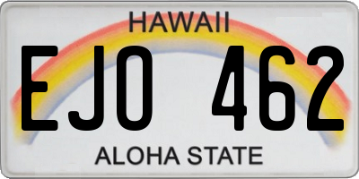 HI license plate EJO462
