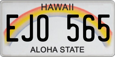 HI license plate EJO565