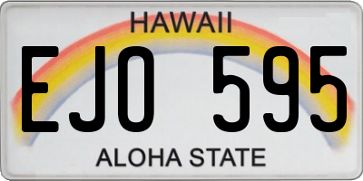 HI license plate EJO595
