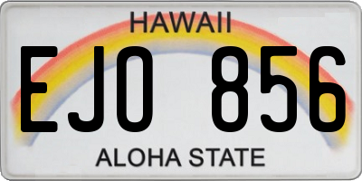 HI license plate EJO856