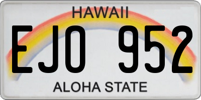 HI license plate EJO952