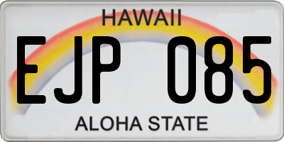 HI license plate EJP085