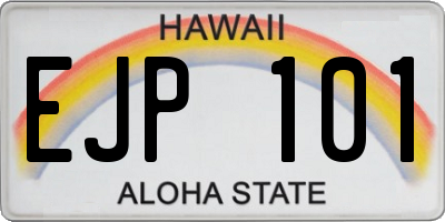 HI license plate EJP101