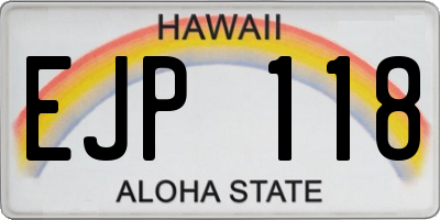 HI license plate EJP118