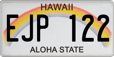 HI license plate EJP122