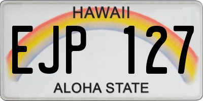 HI license plate EJP127