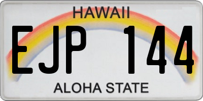 HI license plate EJP144