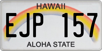 HI license plate EJP157