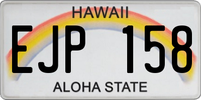 HI license plate EJP158